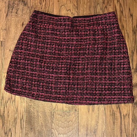 Maison Jules Pink/black Tweed Mini Skirt size 14 - Picture 1 of 7